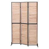 3 Panel Dividers and Folding Privacy Screen Natural Wooden Partitions 6ft Wall Divider for W1757122147