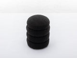 006-Soft Boucle Round Ottoman Footrest Stool,Black W527121865