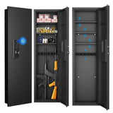 ZNTS 53" Fingerprint Touch Panel In-Wall Safe,Hidden Wall Gun Safe for Rifles with Adjustable W1779P207550