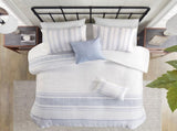 5 Piece Cotton Jaquard Duvet Set-Full/Queen B035P280380