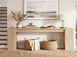 71" Long Farmhouse Console Table, Narrow Entryway Table with Bottom Storage Shelf 36453536