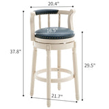 Bar Stools Seat Height 29.5'' Leather Wooden Bar Stools W2195P170924