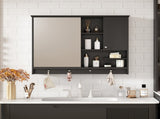 36 Inch Wall Mounted Medicine Cabinet, Bathroom Storage Cabinet with Mirror Door and Adjustabl N710P254924B