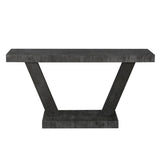 60 Inches Vintage Distressed Wood Entryway Bench with 2-Tier Solid Wood Veneer Storage Cabinet, W1445P287873