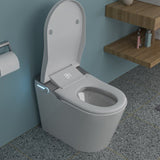 ZNTS Smart Toilet with Bidet Built in, Auto Open & Close, Elongated Heated seat, Foot Sensor Flush, LED W1243P203356