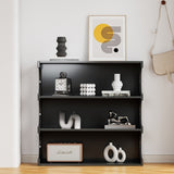 Multifunctional 4-Tier Black Book Shelf & Coffee Table for Living Room Bedroom Dining Room Study W1801137469