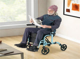 2-in-1 Rollator Walker & Wheelchair 6-Level Adjustable Handles, 1-Hand Folding, Storage 50220611