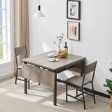 Folding Dining Table, 1.2 inches thick table top, for Dining Room, Living Room, Grey, 63.2'' L x W1162104707