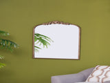 24" x 36" Gold Arch Mirror, Baroque Inspired Wall Decor for Bathroom Bedroom Living Room W2078123418