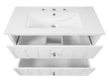 30" Modern Floating Bathroom Vanity with Oval Knobs & Round Edge, Soft-Close Drawer Slides, Bathroom 65789938