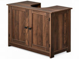 2-Door 2-Shelf MDF Washbasin Cabinet with Melamine Finish 23.55*11.69*23.62in Walnut 24541624