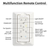 72 Inch Modern Large Design Ceiling Fans With Smart Remote Control 6 Wind Speed DC Motor Black for W934P262456