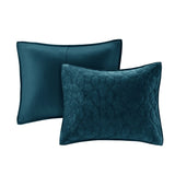 3 Piece Velvet Quilt Set Teal King/Cal King B03597495