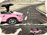 Pink Toddler Foot-to-Floor Ride-On Push Car Kids Sliding Walking Toy with Functional Horn, Music, 64123282