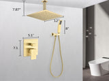 Ceiling Mounted Shower System Combo Set with Handheld and 12"Shower head 27426006