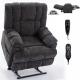 Dual Motor Heat Massage Infinite Position Up to 350 LBS Electric Power Lift Recliners with 79061732