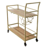 ZNTS Bar Serving Cart Gold 99092502