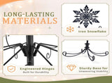 6ft Black PVC Iron Christmas with Snowflake Top - Everyday Decor 81753773