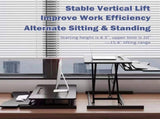 32 Inch Desk Converter, Height Adjustable Sit to Stand Riser, Dual Monitor and Laptop Workstation W2641P192319