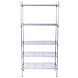 XM-304B Rectangle Carbon Steel Metal Assembly 5-Shelf Storage Rack Silver Gray 13746784