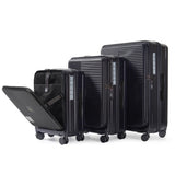 Luggage,with front opening,TSA approved lock,hardshell suitcase,Black W2880P208352