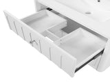 30" Modern Floating Bathroom Vanity with Oval Knobs & Round Edge, Soft-Close Drawer Slides, Bathroom 65789938