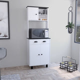 Salem Kitchen Pantry with 2 Cabinets, 2 Open Shelves, and Drawer B200P173183