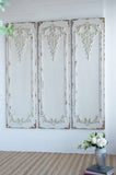 Set of 3 Large White Wall Art Panel, Rectangle Wall Sculpture, Wall Dcor for Living Dining W2078130260
