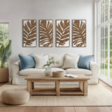 Birch Botanical Two-tone Wood Panel Wall Dcor Set B035P341126