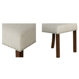 Upholstered Dining Chair with Nailhead Trim Set of 2 B035P265991