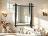 Metal BambooInspired Wall Mirror, Rectangular Decor Mirror 26.7741.73 Inch for Home Decor W2295P582569
