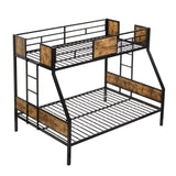 Twin Over FULL Metal Bunk Bed with 2 - Side Ladder and Full-Length Guardrail, No Box Spring Needed, W2297P217826