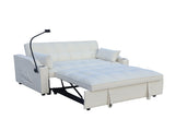 Modern Velvet Loveseat Futon Sofa Couch w/Pullout Bed,Small Love Seat Lounge Sofa with adjustable W311P195249