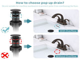 Bathroom Faucet 2-Handle Oil Rubbed Bronze Aerator, Swan Style 4-inch Centerset Vanity Sink 75670917