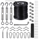 ZNTS String Lights Hanging Kit,Globe String Lights Suspension Kit,Outdoor Light Guide Wire,Includ 164 FT W2181P192308