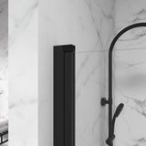ZNTS Goodyo Bathtub Screen Panel Shower Door 180&deg; Pivot, Black D16393760
