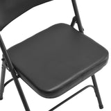 ZNTS 2 Pack Metal Folding Chairs with Padded Seat and Back, for Home and Office, Indoor and Outdoor 69307618