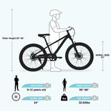ZUKKA Mountain Bike,24 Inch MTB for Boys and Girls Age 9-12 Years,Multiple Colors W1019P191760