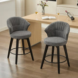 008-Wing Back Swivel Bar Stools Set of 2 - 25