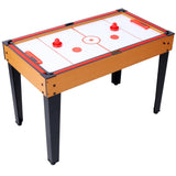 ZNTS 5-in-1 Multi-Game Table - Billiards, Push Hockey, Foosball, Ping Pong, and Basketball brown/red W465P164157