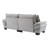 Corduroy Sofa Sleeper Couch Loveseat Sofa with Pillows Comfy Upholstered Deep Seat Sofa for W676P227345