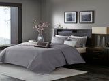 6 Piece Reversible Jacquard Quilt Set with Throw Pillows Grey/Taupe Full/Queen B03597477
