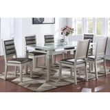 Set of 2 PU Upholstered Dining Chair, Silver B016P225999