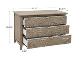 Single 3 Drawer Cabinet, American Furniture, Suitable for Bedroom, Living Room, Study W688P143785