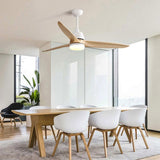 56 Inch Ceiling Fan Light With 6 Speed Remote Energy-saving DC Motor Matte White 56K001-WH