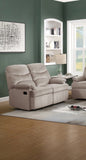 Luxurious Velvet Light Brown Color 2-Seater Manual Recliner Loveseat Couch Manual Motion Plush B011P163892
