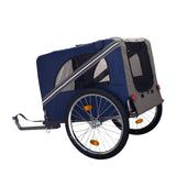 ZNTS Dog Bike Trailer, Breathable Mesh Dog Cart with 3 Entrances, Safety Flag, 8 Reflectors, Folding Pet W321P205608