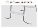 4-Step 52in Pool Ladder Iron Grey Frame White Steps 98777965