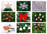 6ft artificial Christmas tree with LED energy-saving lights, including 195 pendant tree skirts and 98228460