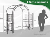 78*23*83.9 Arc Roof Double Layer Arch Courtyard Black 07528371